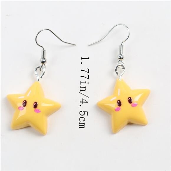 Star Dangle Earrings - Picture 2 of 7